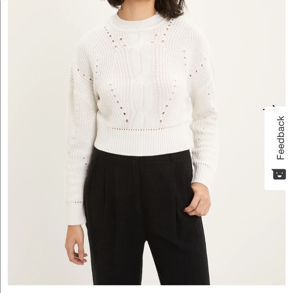 Cable Knit Crop Sweater - Picture 2 of 5